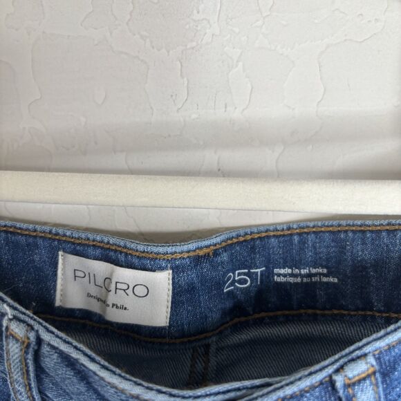 Pilcro Kenna Mid Rise Heritage Barrel Jeans Bow - Picture 3 of 7